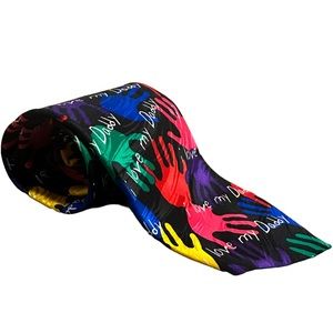 Vtg 1996 Ralph Marlin 100%Silk Hands Art
Neck Tie I LOVE My DADDY  made in USA!!